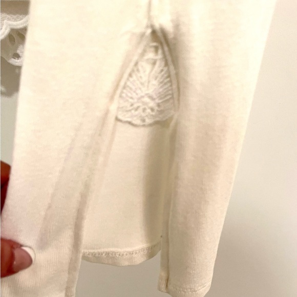 Joseph Ribkoff Silky lined sweater with lace trim - Picture 5 of 9